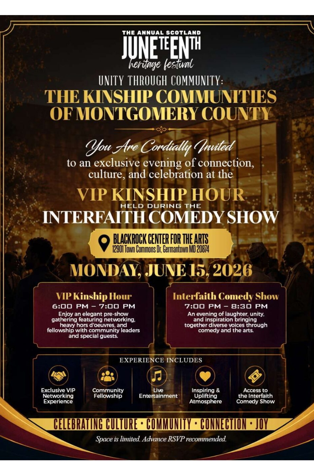 VIP Kinship Hour and Interfaith Comedy Show – June 3